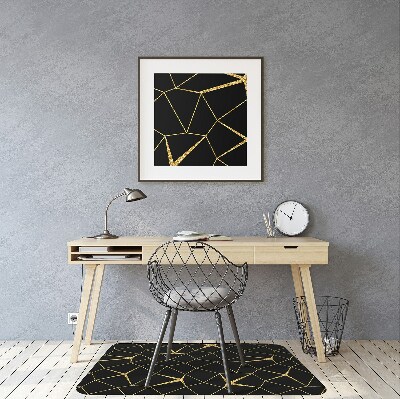 Tapete para escritório Mosaico dourado e preto