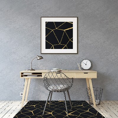 Tapete para escritório Mosaico dourado e preto
