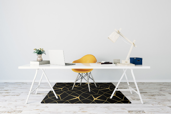 Tapete para escritório Mosaico dourado e preto