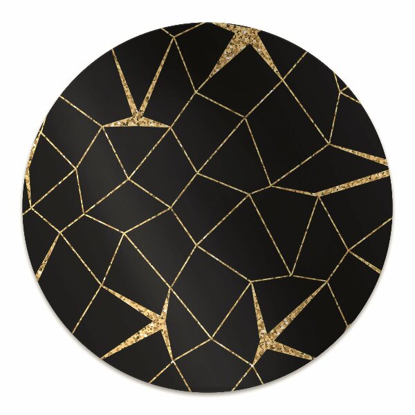 Tapete para escritório Mosaico dourado e preto