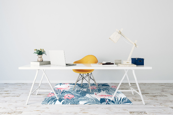 Tapete para cadeira de escritório pássaros tropicais