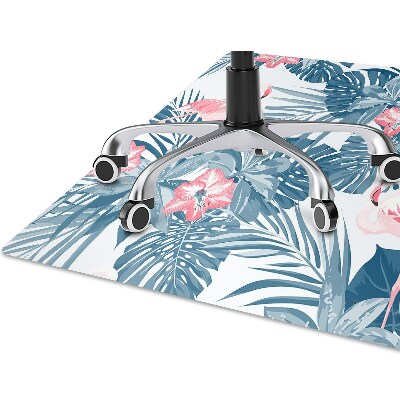 Tapete para cadeira de escritório pássaros tropicais
