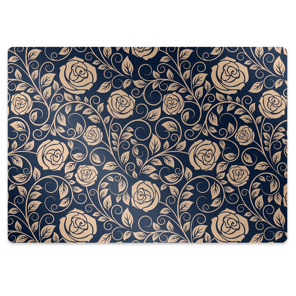 Tapete para cadeira de escritório Rosas douradas vintage