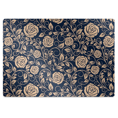 Tapete para cadeira de escritório Rosas douradas vintage