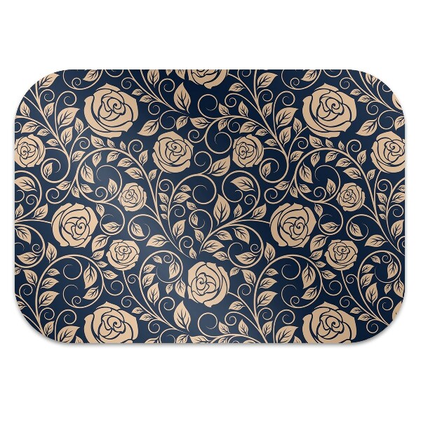 Tapete para cadeira de escritório Rosas douradas vintage