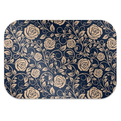 Tapete para cadeira de escritório Rosas douradas vintage