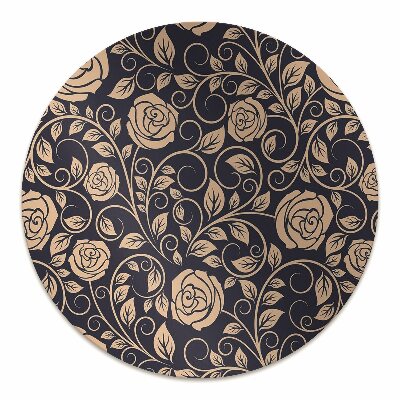Tapete para cadeira de escritório Rosas douradas vintage