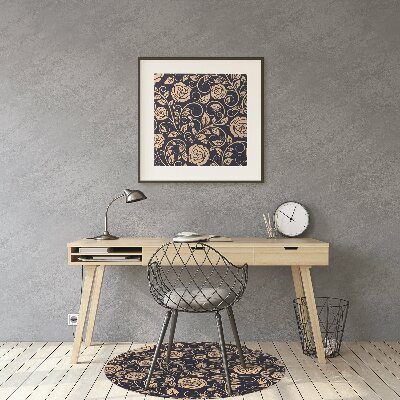 Tapete para cadeira de escritório Rosas douradas vintage