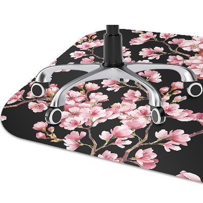 Tapete para cadeira de escritório flores de cerejeira