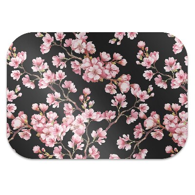 Tapete para cadeira de escritório flores de cerejeira