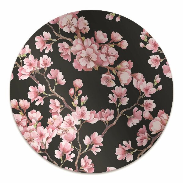 Tapete para cadeira de escritório flores de cerejeira