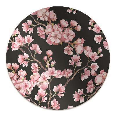 Tapete para cadeira de escritório flores de cerejeira