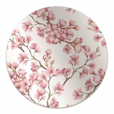 Tapete para cadeira de escritório flores de cerejeira