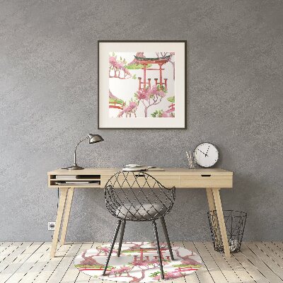 Tapete para cadeira de escritório motivos japoneses