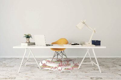 Tapete para cadeira de escritório motivos japoneses