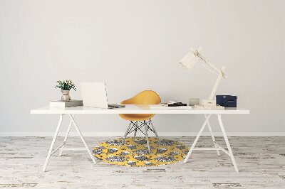 Tapete para cadeira de escritório Pássaros rabiscados