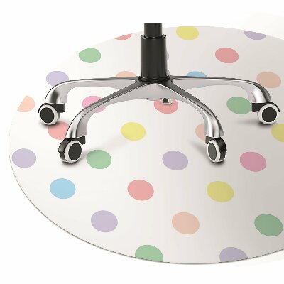 Tapete para cadeira de escritório Pontos coloridos