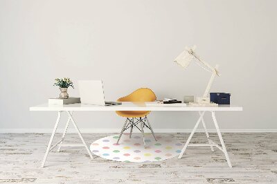 Tapete para cadeira de escritório Pontos coloridos