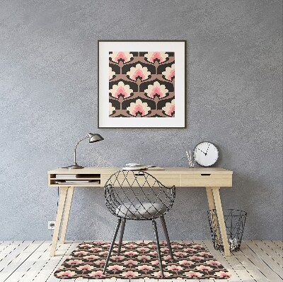 Tapete para cadeira de escritório Padrão floral
