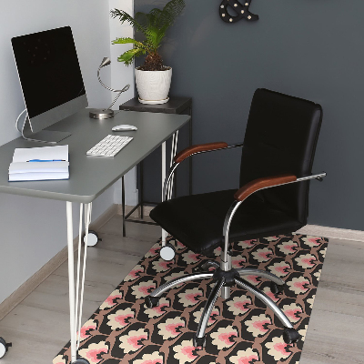 Tapete para cadeira de escritório Padrão floral