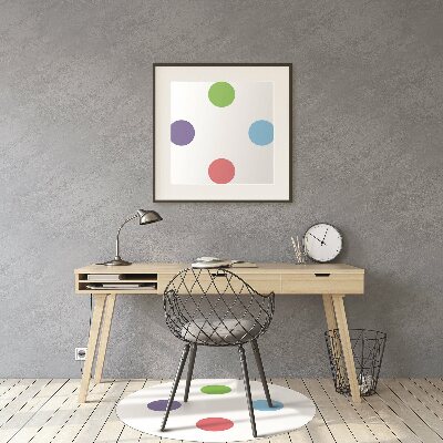 Tapete para escritório Pontos coloridos