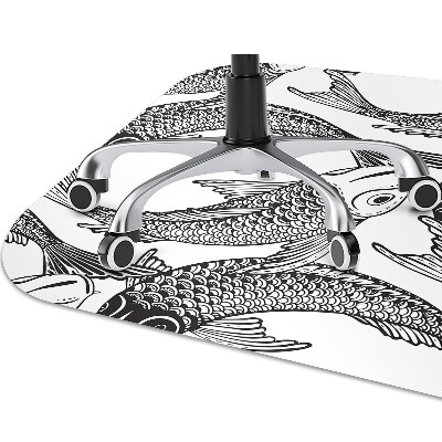 Tapete para cadeira de escritório Peixe koi