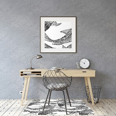 Tapete para cadeira de escritório Peixe koi