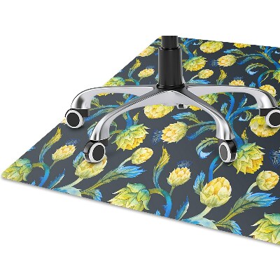Tapete para escritório flores de alcachofra