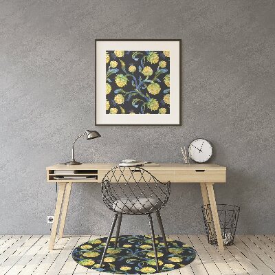 Tapete para escritório flores de alcachofra
