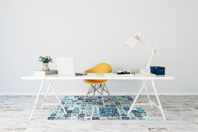 Tapete para cadeira de escritório Lindo patchwork