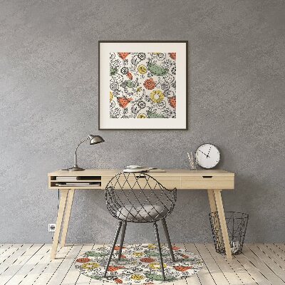 Tapete escritório Contornos de frutas