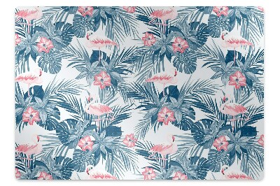 Tapete para cadeira de escritório Flamingos e pintas