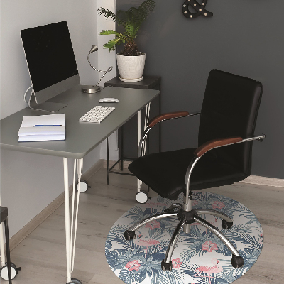 Tapete para cadeira de escritório Flamingos e pintas