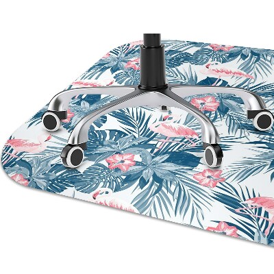 Tapete para cadeira de escritório Flamingos e pintas