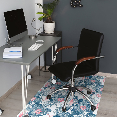 Tapete para cadeira de escritório Flamingos e pintas