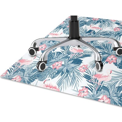 Tapete para cadeira de escritório Flamingos e pintas