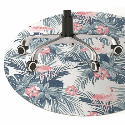 Tapete para cadeira de escritório Flamingos e pintas
