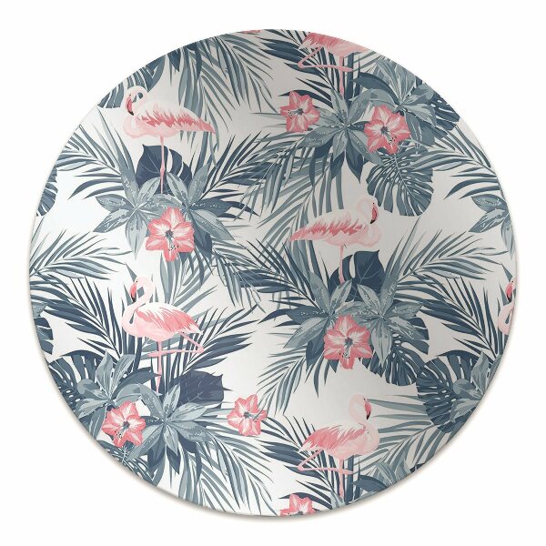 Tapete para cadeira de escritório Flamingos e pintas