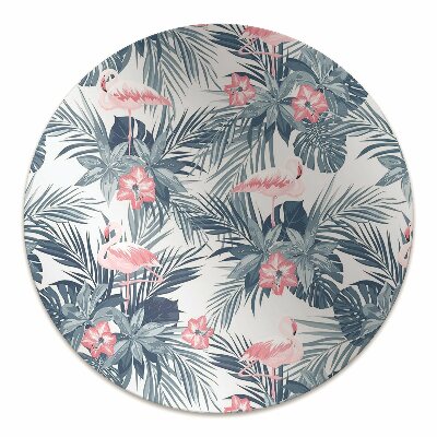 Tapete para cadeira de escritório Flamingos e pintas