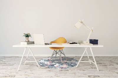 Tapete para cadeira de escritório Flamingos e pintas