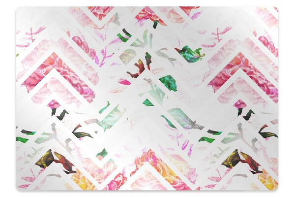 Tapete para escritório Chevron Floral