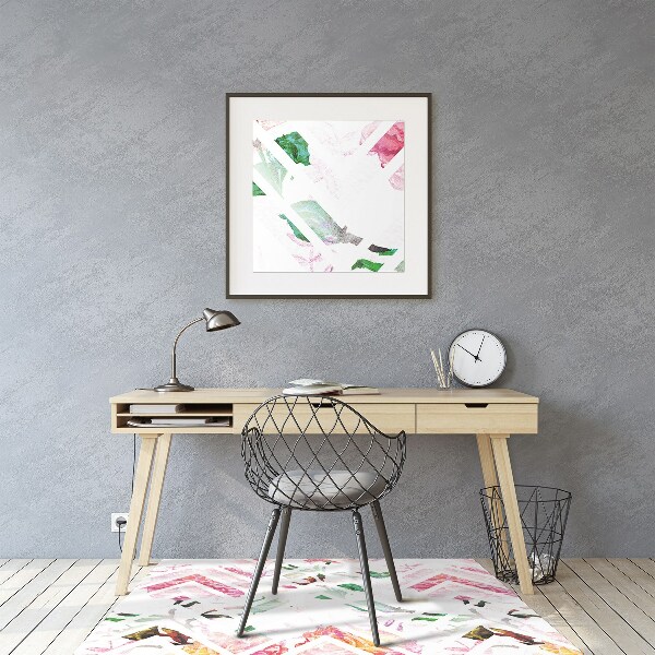 Tapete para escritório Chevron Floral