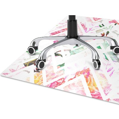 Tapete para escritório Chevron Floral