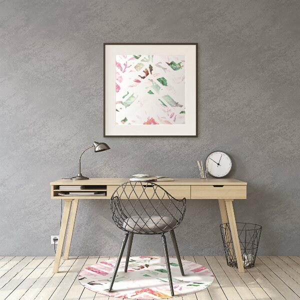 Tapete para escritório Chevron Floral