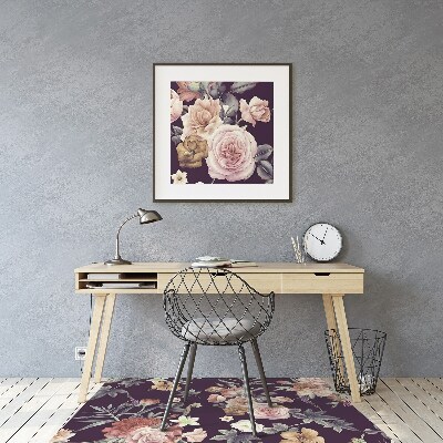 Tapete para cadeira de escritório Flores de jardim