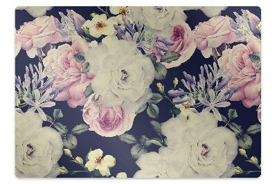 Tapete escritório Rosas brancas vintage