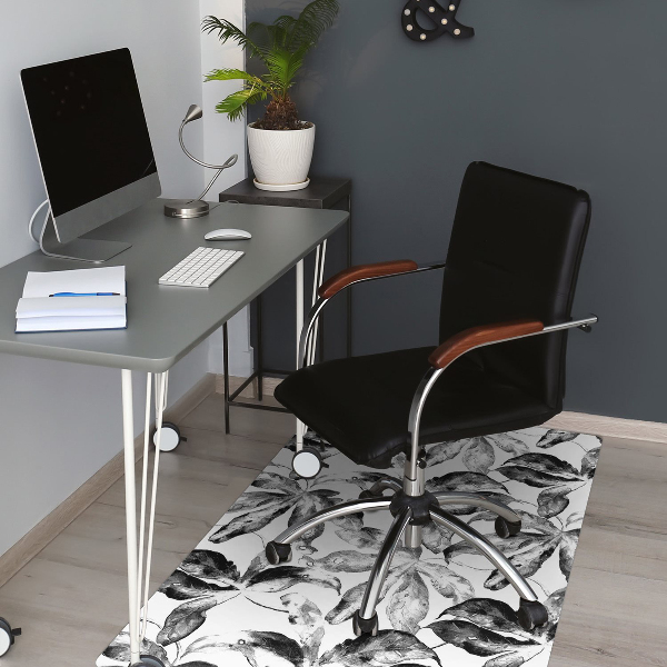 Tapete para cadeira de escritório Folhas pintadas