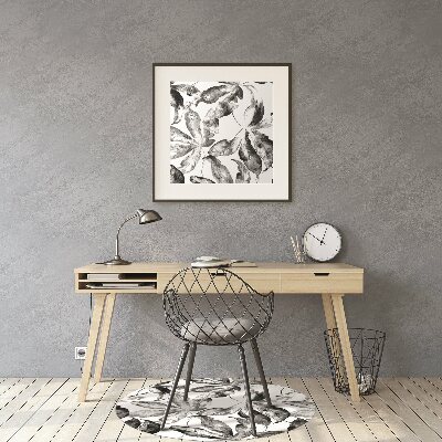 Tapete para cadeira de escritório Folhas pintadas