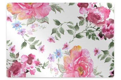 Tapete para escritório Rosas em aquarela