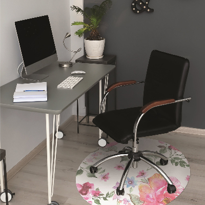 Tapete para escritório Rosas em aquarela